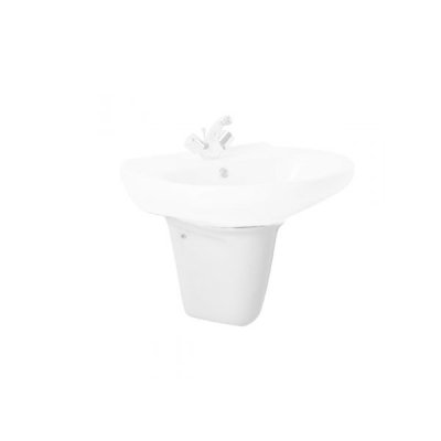 Demi colonne pour lavabo AVEIRO blanc céramique 31.5x36x26 cm