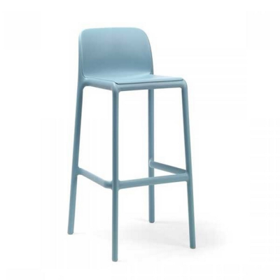 Tabouret polypropylène et fibre de verre traité anti UV FARO Bleu celeste haut 97x49x51 cm