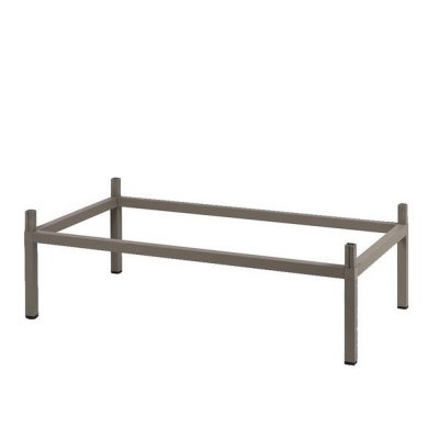 Kit table aluminium vernis CUBE Tortora avec système hauteur 33x140x80 cm