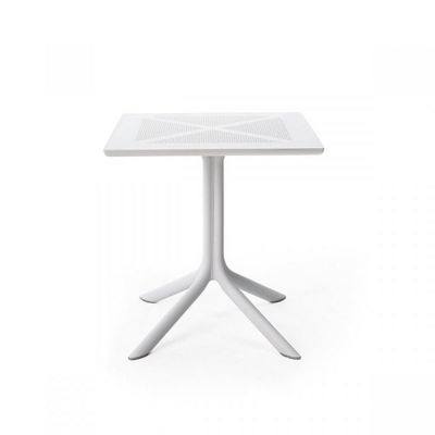 Table DurelTOP en polypropylène traité anti-UV CLIPX Blanc 75x70x70 cm