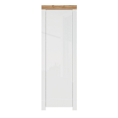 ARMOIRE HOLTEN 1PORTE BLANC/CHÊNE WOTAN/BLANC BRILLANT