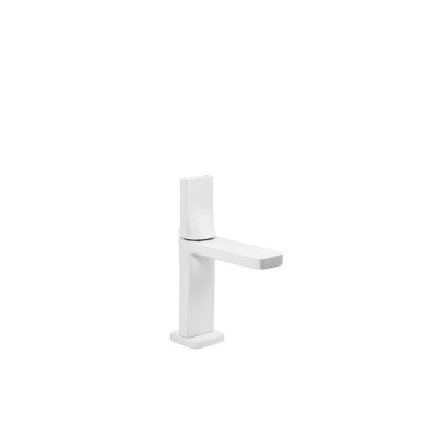 Mitigeur de lavabo laiton LINE 42 blanc/chromé sans vidage