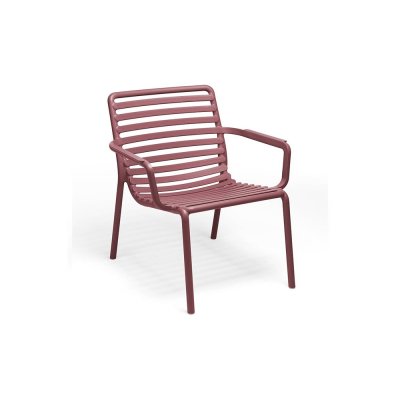 Chaise polypropylène et fibre de verre DOGA RELAX Rouge marsala 76x70x75 cm