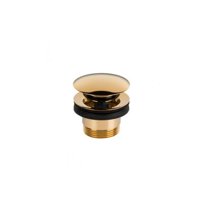 Vidage pour lavabo TIC TAC doré universel diamètre 6.35 cm