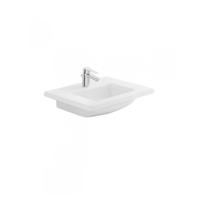Lavabo céramique PALM blanc rectangulaire 50x40x13.5 cm