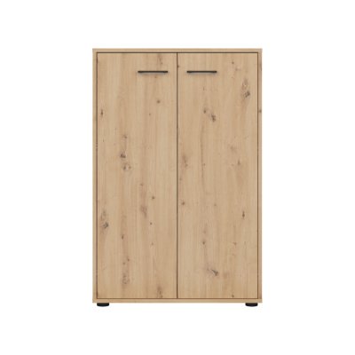 Bibliothèque SPACE OFFICE chêne rustique 2 portes 80x122x37 cm