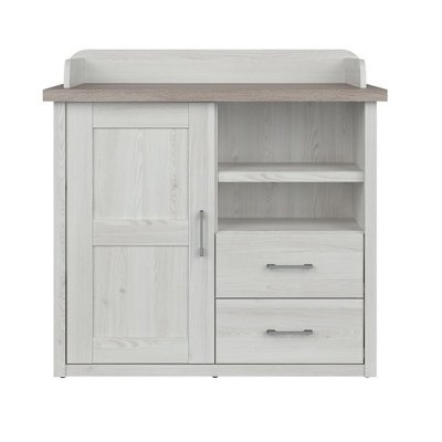 Table à langer avec commode LUCA BABY mélèze sibiu clair/chêne sonoma 1 porte 2 tiroirs