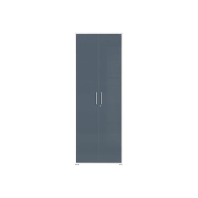 Bibliothèque OFFICE LUX clair/ graphite 2 portes 79,1x221x43 cm