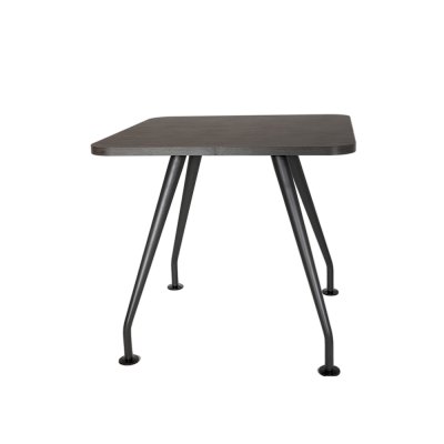 Table de réunion C&C 80x80 cm structure antracite/ plateau rebab