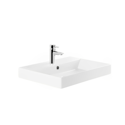Lavabo céramique NOVELDA PLUS blanc rectangulaire 60x45 cm
