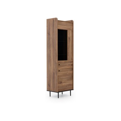 Armoire vitrée VASINA chêne brandy castello 2 portes 60x200x40 cm