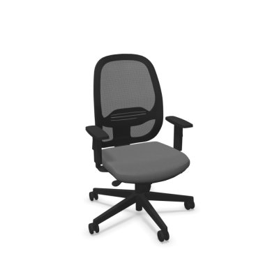 Siège opérateur EGGY Gris avec accoudoirs 2D