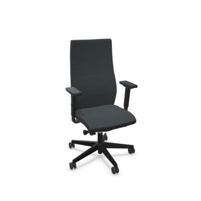 Siège collaborateur SO-ONE Gris foncé avec accoudoirs 2D