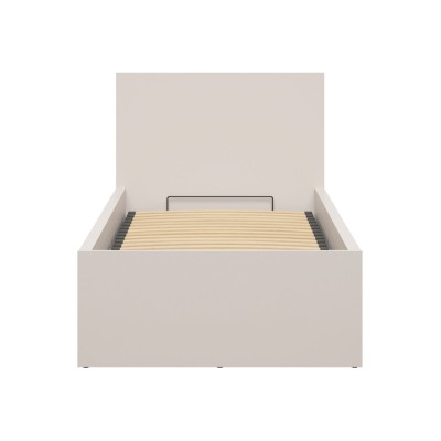 Lit TETRIX cachemire 90x200 cm avec sommier coffre et rangement