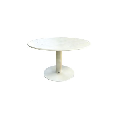 Table ronde en aluminium BELLOR Blanc diamètre 120 cm