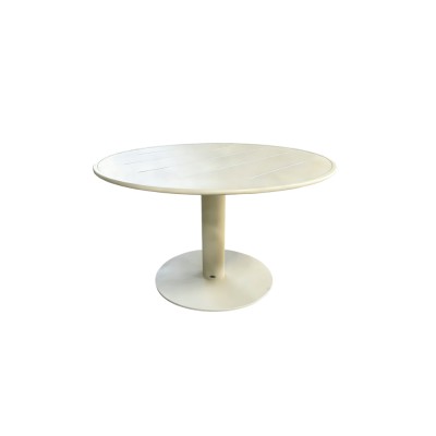 Table ronde en aluminium BELLOR Champagne diamètre 120 cm