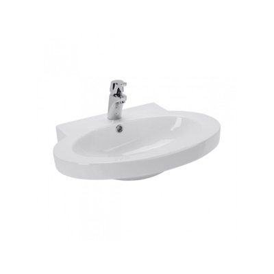 Lavabo céramique NAU blanc oval 66x48.5x17 cm