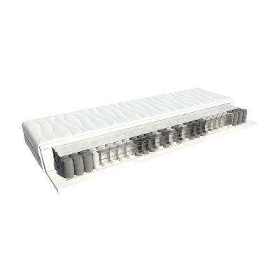 Matelas révisible en mousse polyuréthane 7 zones de confort H2 moyen PREMIA 90x200 cm