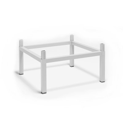 Kit table aluminium vernis CUBE Blanc avec système hauteur 33x70x70 cm