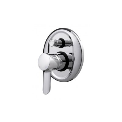 Mitigeur de bain et douche laiton TORUS chromé encastrable 4 voies avec système ECOSPOT