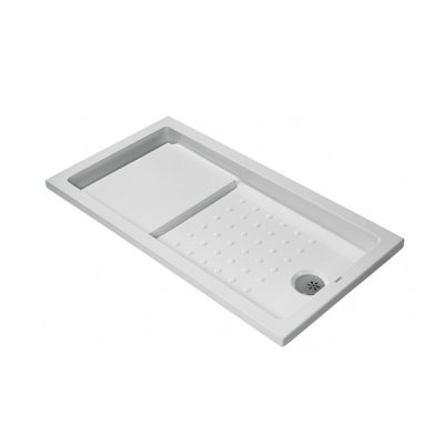 Receveur de douche acrylique STRADO blanc rectangulaire 140x80x4 cm