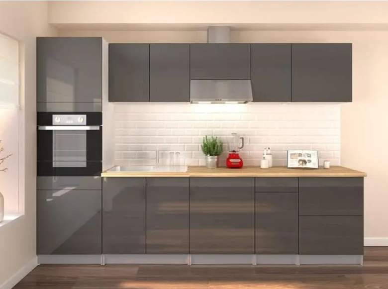 MEUBLE GRIS FONCE BRILLANT